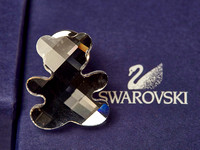 Swarovski – Reverspin weiß "Bär"