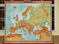 Schul-Wandkarte – Europa um 1975, 2x1,8m