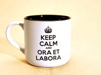 Tee / Kaffeehäferl  – „Keep calm and ora et labora“, 3 Stück