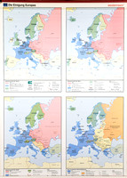 Schul-Wandkarte „Die Einigung Europas“ Aus dem geographischen Kabinett der Schule,1993